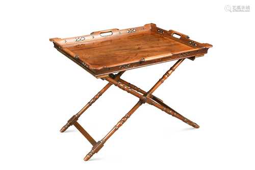 A mahogany butler's tray,