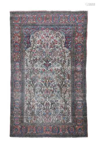 A Kashan prayer rug, circa 1910,