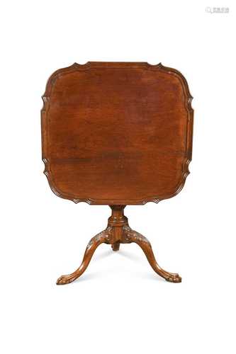 A George III style mahogany pedestal table, late 19th centur...