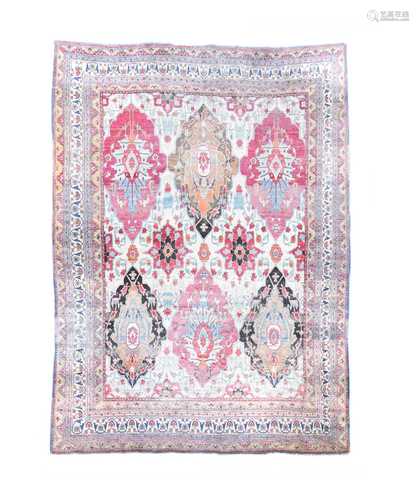 An unusual Kirman 'Ravar' carpet, circa 1870/1880,