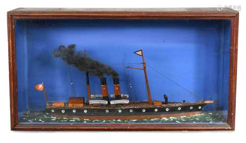 A waterline model of the steam ship 'Claymore', early 20th c...