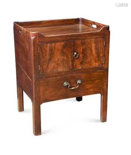 A George III mahogany night cupboard,