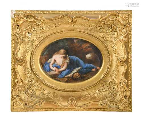 A KPM oval porcelain plaque,