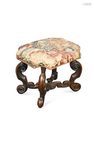 A William and Mary stool,