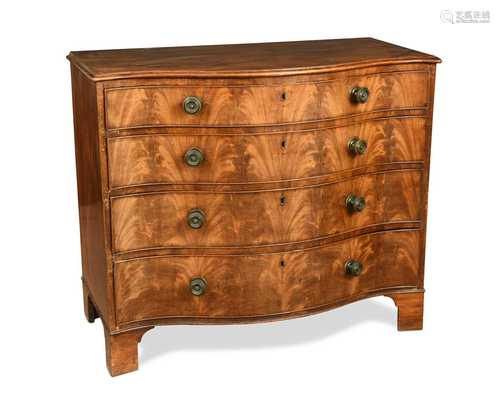 A George III mahogany chest,