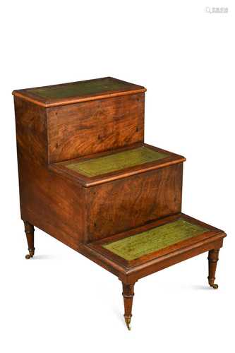 A Regency mahogany step commode,