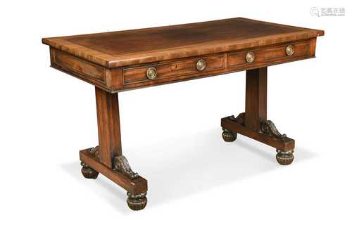 A William IV rosewood library table,