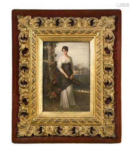 A 19th century Berlin KPM porcelain rectangular plaque,