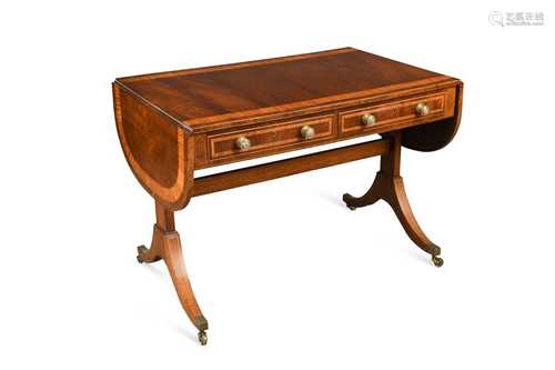 A Regency mahogany sofa table,