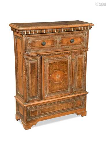 An Italian walnut cabinet, 18th century,