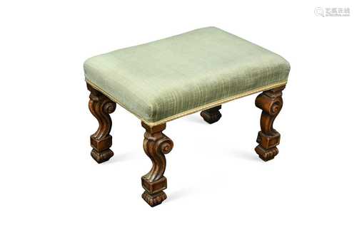 An Italianate rectangular stool, part 18th century ,