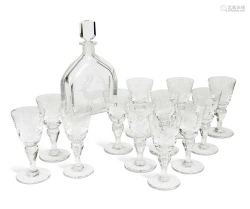 An Orrefors suite of glasses,