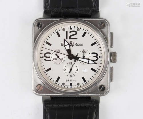 A Bell & Ross Automatic stainless steel square cased chronog...