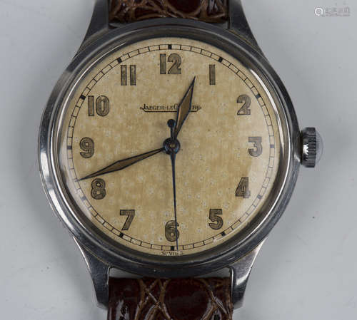 A Jaeger-LeCoultre stainless steel circular cased gentleman'...