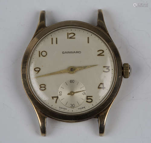 A Garrard 9ct gold cased gentleman's wristwatch with signed ...