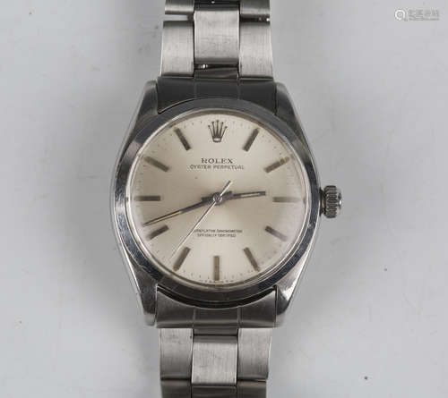 A Rolex Oyster Perpetual stainless steel cased gentleman's b...