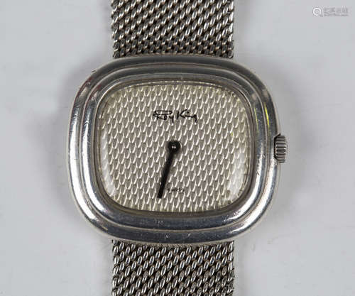 A Roy King silver cased bracelet wristwatch, the signed text...