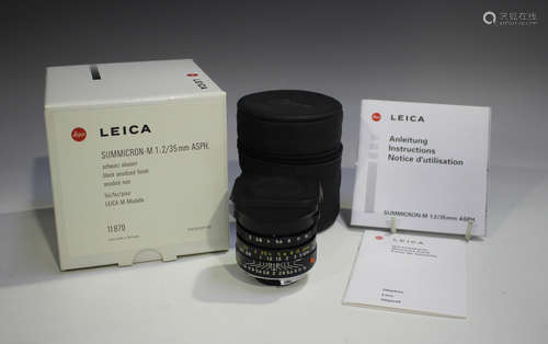 A Leica Summicron-M 1:2/35 ASPH lens, No. 3906935, circa 200...