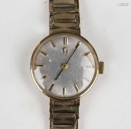 An Omega 9ct gold lady's bracelet wristwatch, the signed mov...