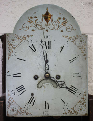 A George III oak longcase clock with eight day movement stri...