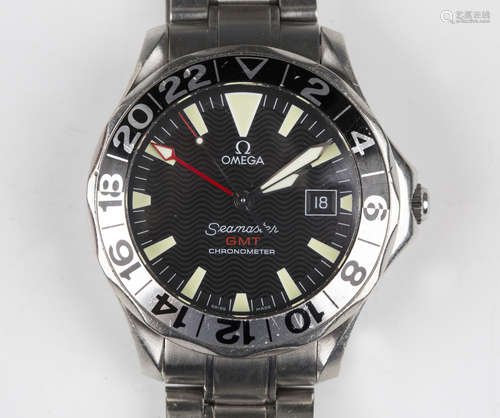 An Omega Seamaster GMT Chronometer stainless steel cased gen...