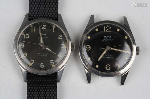 An HMT Jawan Para Shock MoD issue stainless steel cased gent...