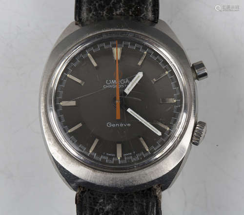 An Omega Chronostop steel cased gentleman's wristwatch, circ...