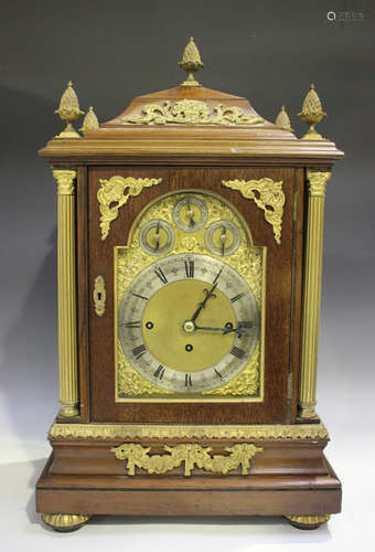 An impressive late Victorian brass mounted mahogany bracket ...