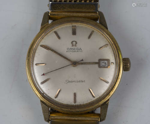 An Omega Automatic Seamaster gilt metal fronted and steel ge...