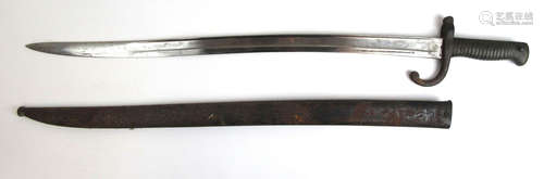 A 19th century French Chassepot sword bayonet,