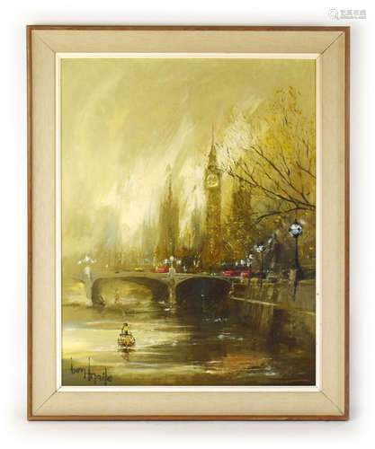 Ben Maile (1922-2017), 'Tugboat on the Thames', signed, oil ...