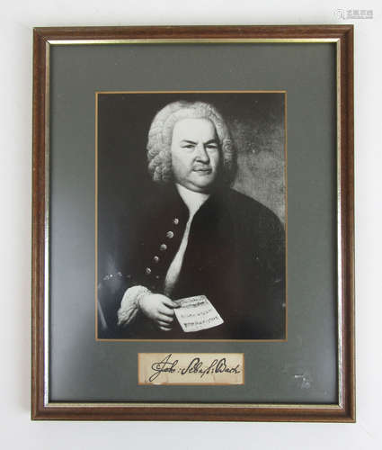 Johann Sebastian Bach, a possible autographed piece of paper...