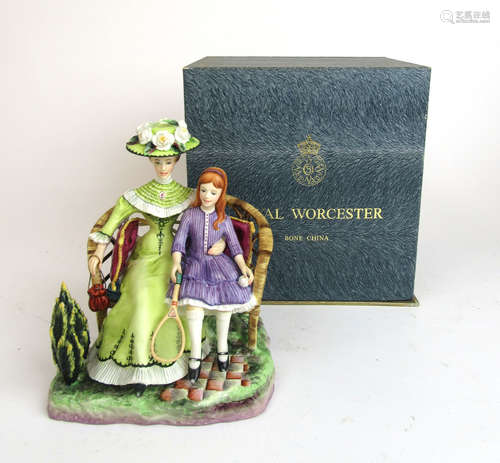 A boxed limited edition Royal Worcester figural group 'Charl...