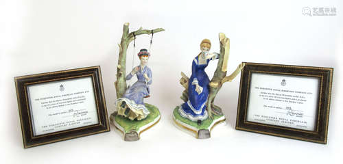 A limited edition Royal Worcester figure 'Alice' together wi...