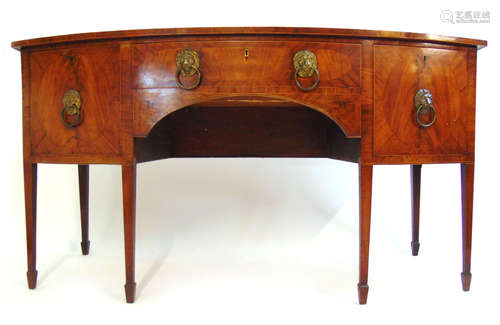 An early 19th century mahogany and boxwood strung bow front ...