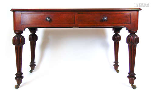 A 19th century and later two drawer side table, the later to...