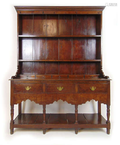 An early 20th century oak dresser in the 18th century style,...