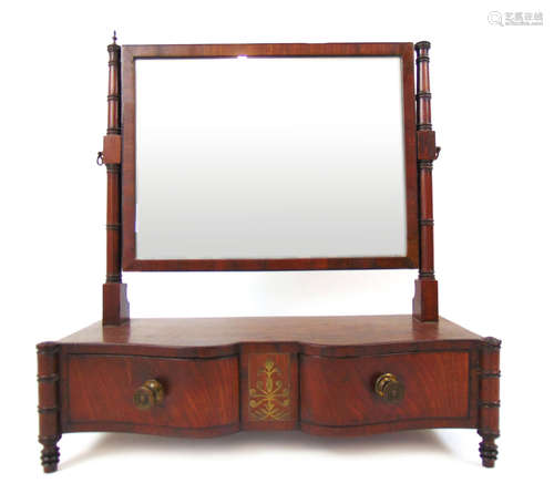 A Regency mahogany toilet mirror,