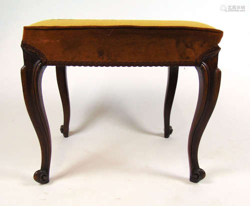 A 19th century rosewood stool,