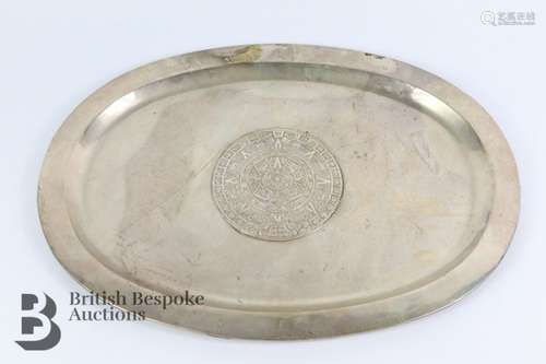 Oval Mexican Silver Tray