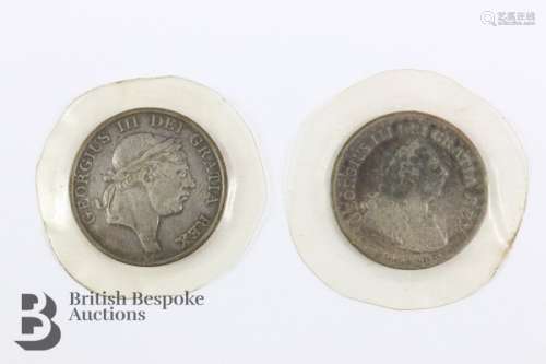 Two Georgian Silver Tokens