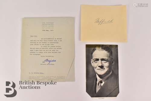 Two Letters Signed by William Morris (1877-1963), Lord Nuffi...