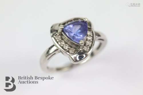 Tanzanite and Diamond Ring