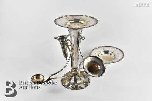 Silver Plated Four Branch Epergne