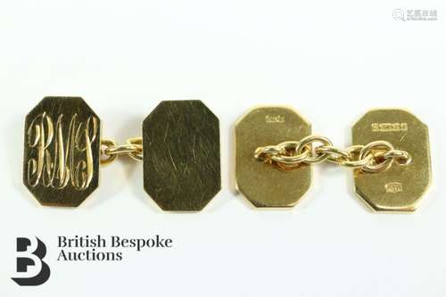 Gentleman's 18ct Yellow Gold Cufflinks