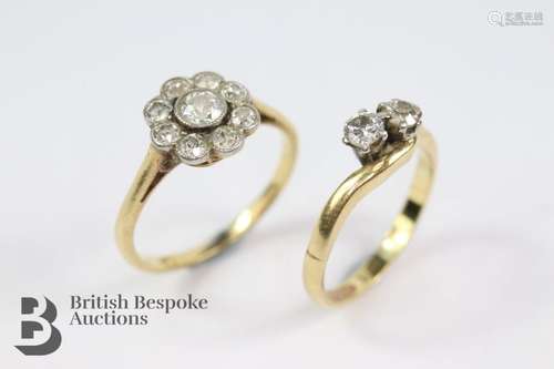 18ct Gold Diamond Cluster Ring