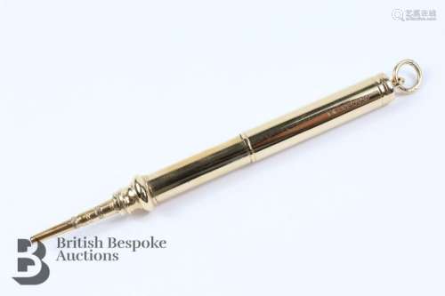 9ct Gold Telescopic Pencil,