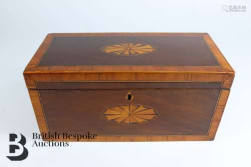 George IV Mahogany and Kingwood Tea Caddy