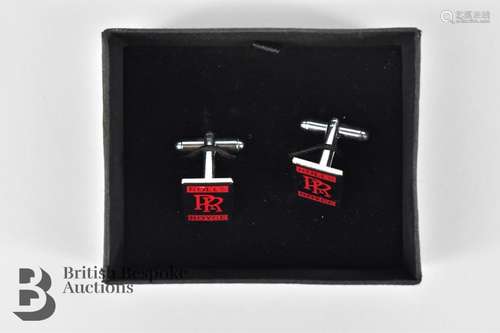 Boxed Classic Rolls Royce Red Enamel Cufflinks