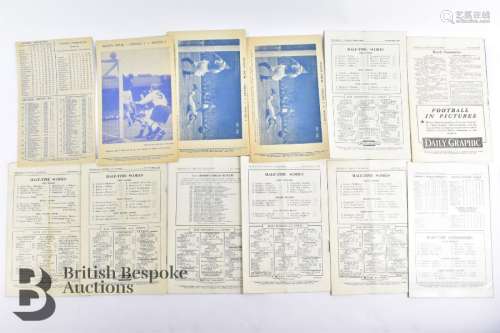 12 Chelsea Football Programmes 1947 to 1953